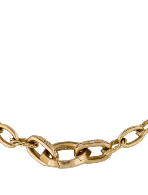 David Yurman 18K Diamond Stax Chain Bracelet