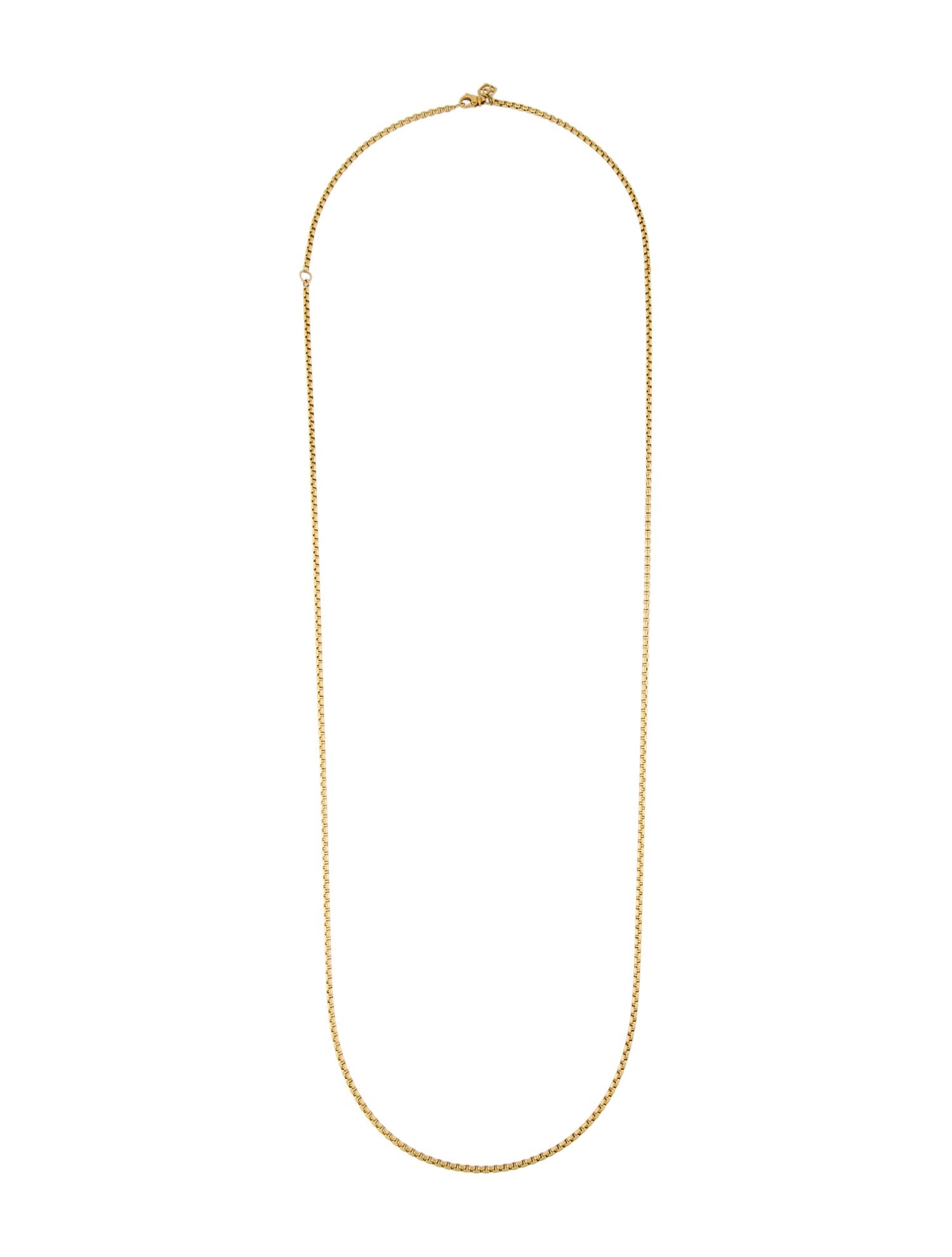 David Yurman 18K Box Chain Necklace