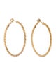 David Yurman 18K Cable Hoop Earrings