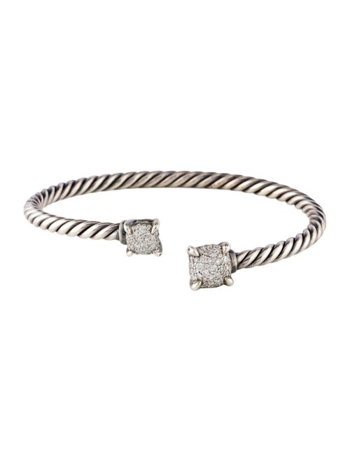 David Yurman Diamond Chatelaine Bypass Cuff Bracelet