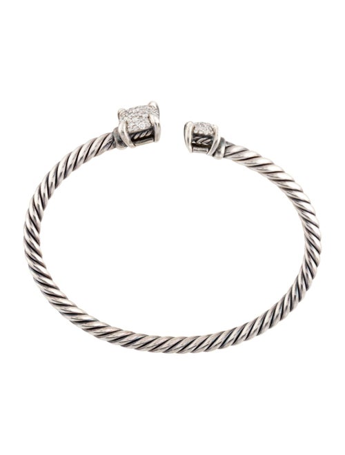 David Yurman Diamond Chatelaine Bypass Cuff Bracelet