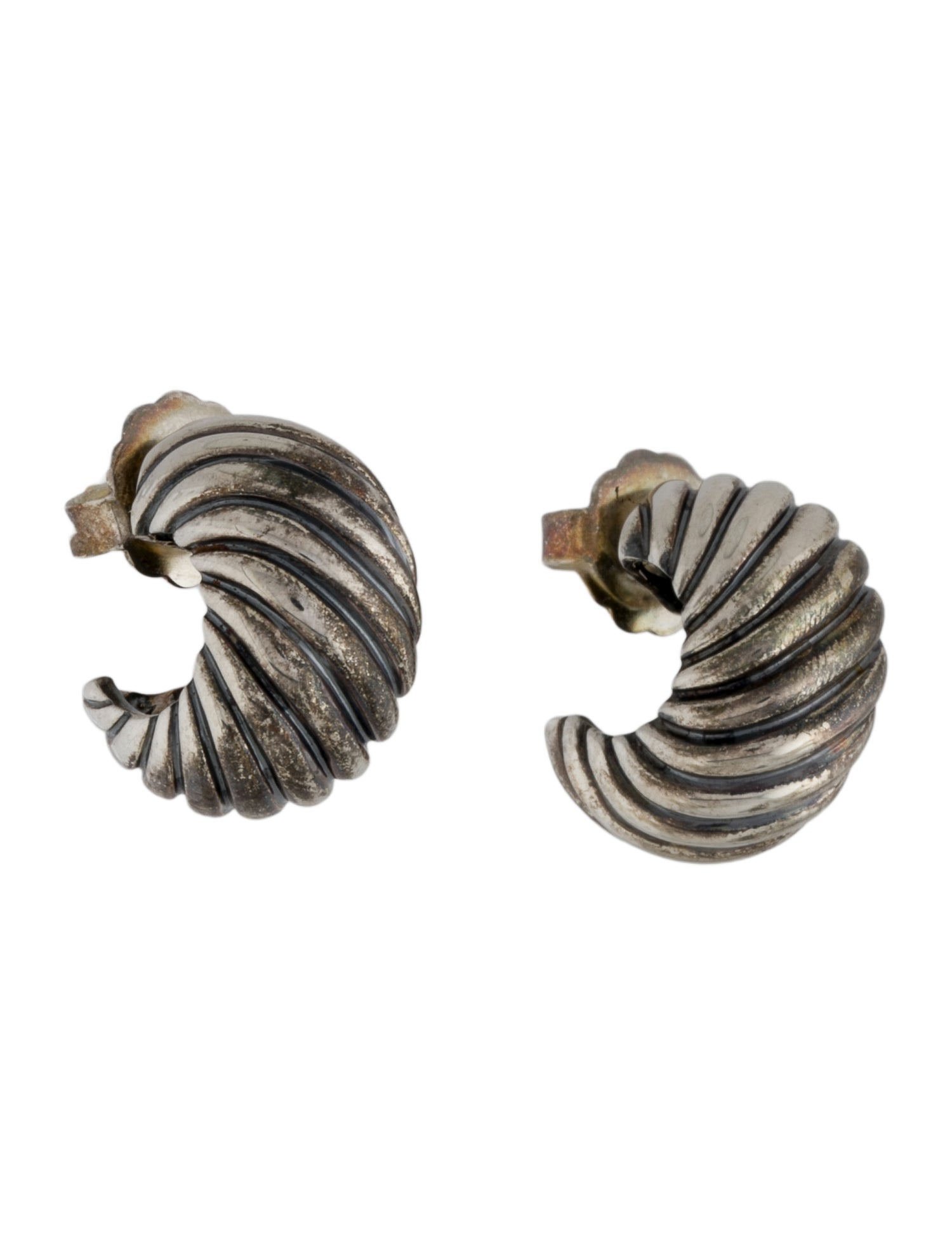 David Yurman Sculpted Cable Shrimp Earrings