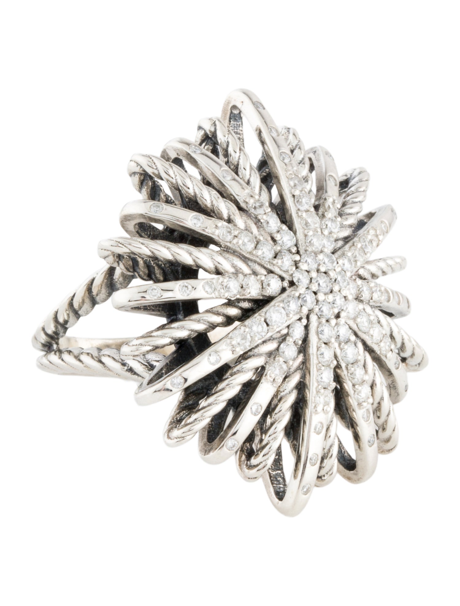 David Yurman Diamond Starburt Cocktail Ring
