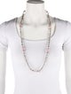 David Yurman 1.45ctw Diamond & Rose Quartz Figaro Station Necklace