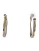 David Yurman Two-Tone Crossover XL Hoop Earrings