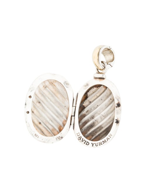 David Yurman Two-Tone Sculpted Cable Locket Pendant