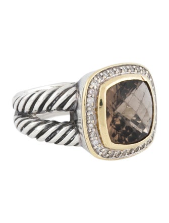 David Yurman Smoky Quartz & Diamond Albion Ring
