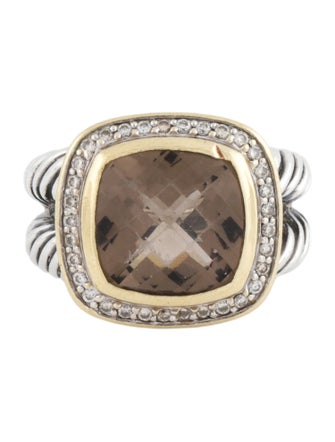 David Yurman Smoky Quartz & Diamond Albion Ring