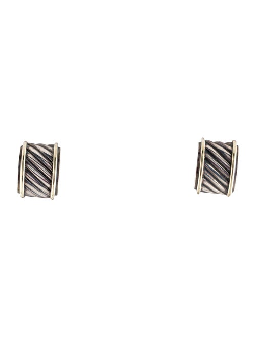 David Yurman Two-Tone Cable Classic Earclips