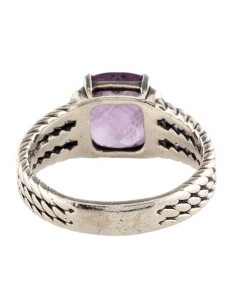 David Yurman Amethyst & Diamond Petite Wheaton Cocktail Ring