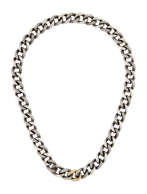 David Yurman Two-Tone Curb Chain Necklace