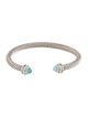 David Yurman Chalcedony & Diamond Classic Cable Cuff