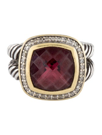 David Yurman Garnet & Diamond Albion Cocktail Ring