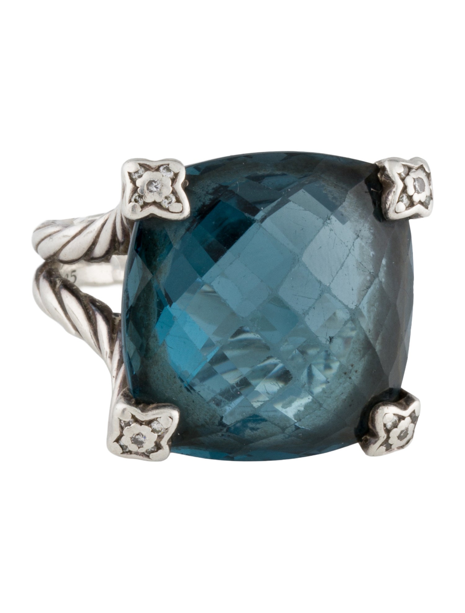 David Yurman Topaz & Diamond Châtelaine Cocktail Ring