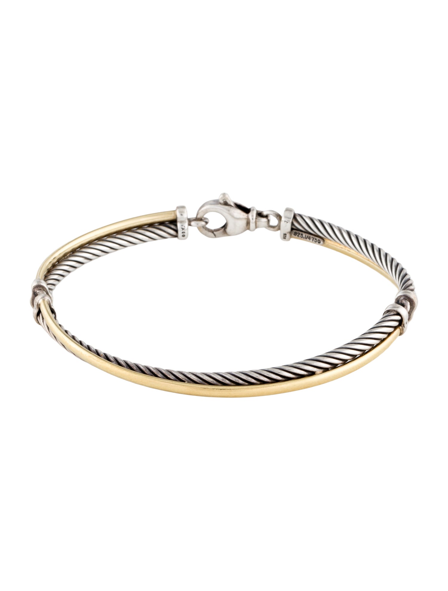 David Yurman Two-Tone Crossover Cable Bracelet