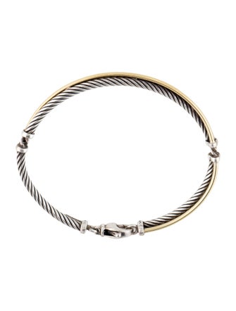 David Yurman Two-Tone Crossover Cable Bracelet