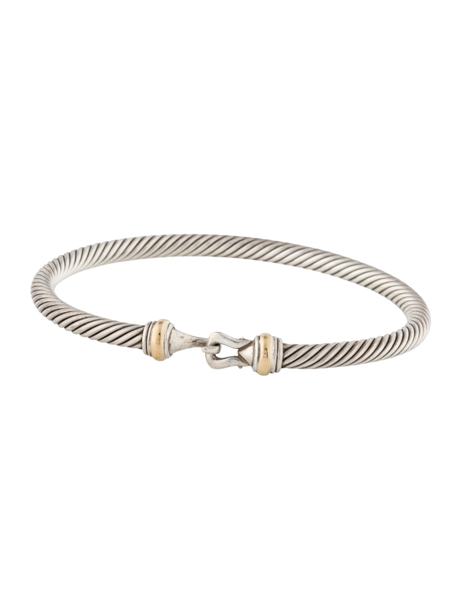 David Yurman Two-Tone Buckle Classic Cable Bracelet