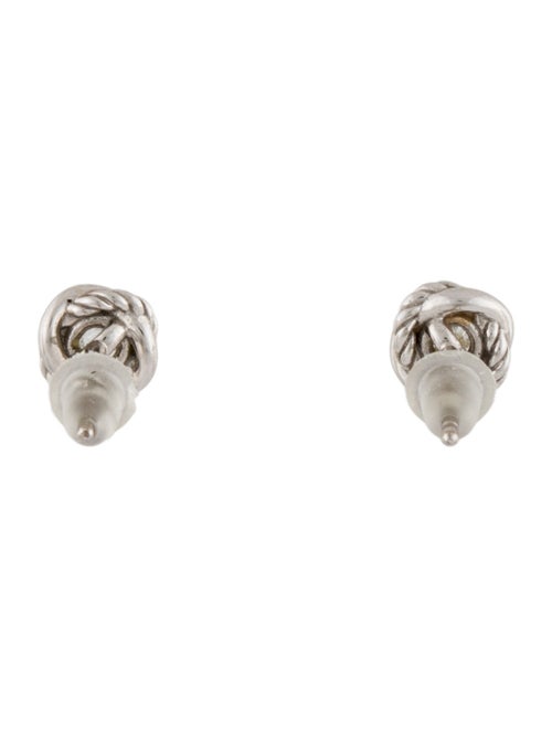 David Yurman 18K Diamond Infinity Stud Earrings
