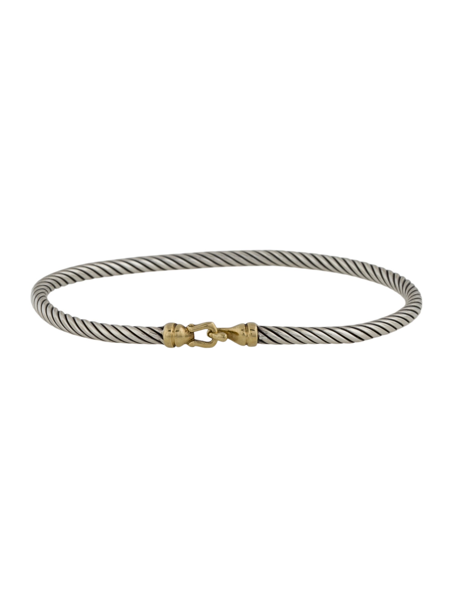 David Yurman Two-Tone Buckle Classic Cable Bracelet