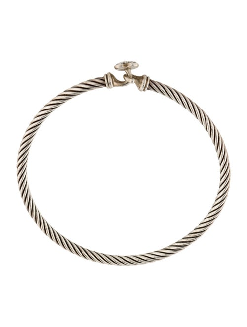 David Yurman Diamond Classic Cable Heart Station Bracelet
