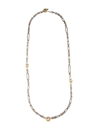 David Yurman Two-Tone Figaro Link Chain Necklace