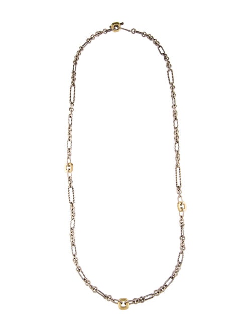 David Yurman Two-Tone Figaro Link Chain Necklace
