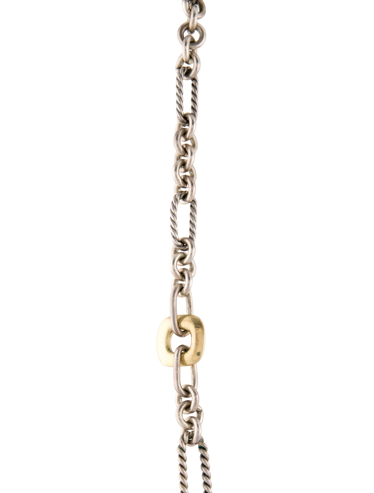 David Yurman Two-Tone Figaro Link Chain Necklace