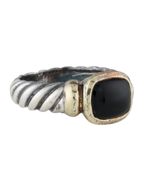 David Yurman Two-Tone Onyx Noblesse Cocktail Ring