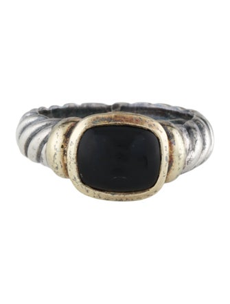 David Yurman Two-Tone Onyx Noblesse Cocktail Ring