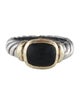 David Yurman Two-Tone Onyx Noblesse Cocktail Ring