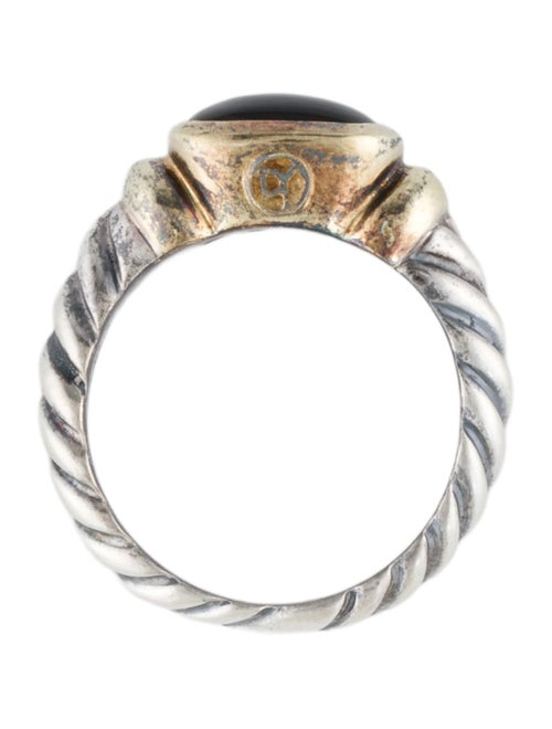 David Yurman Two-Tone Onyx Noblesse Cocktail Ring
