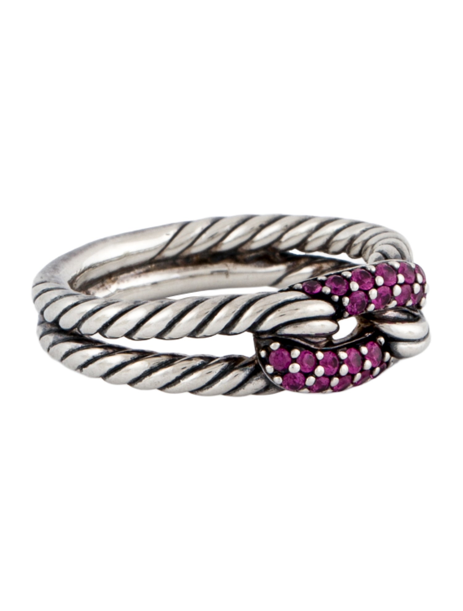 David Yurman Pink Sapphire Labyrinth Loop Ring