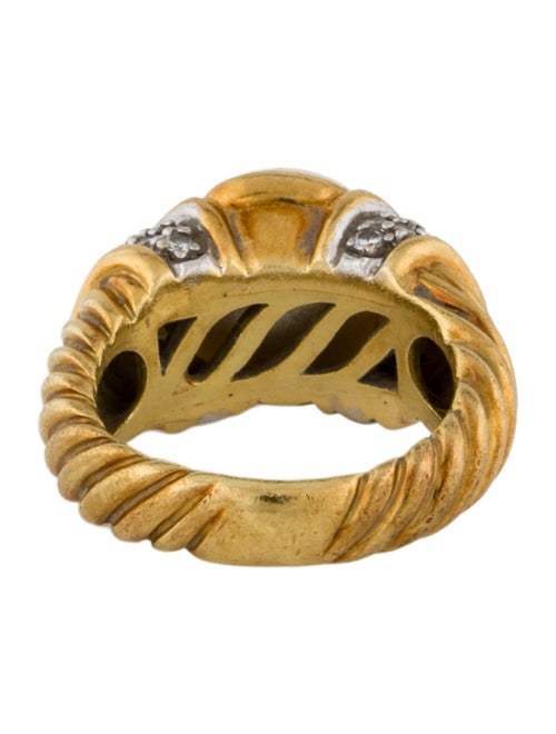David Yurman 18K Pearl & Diamond Cocktail Ring
