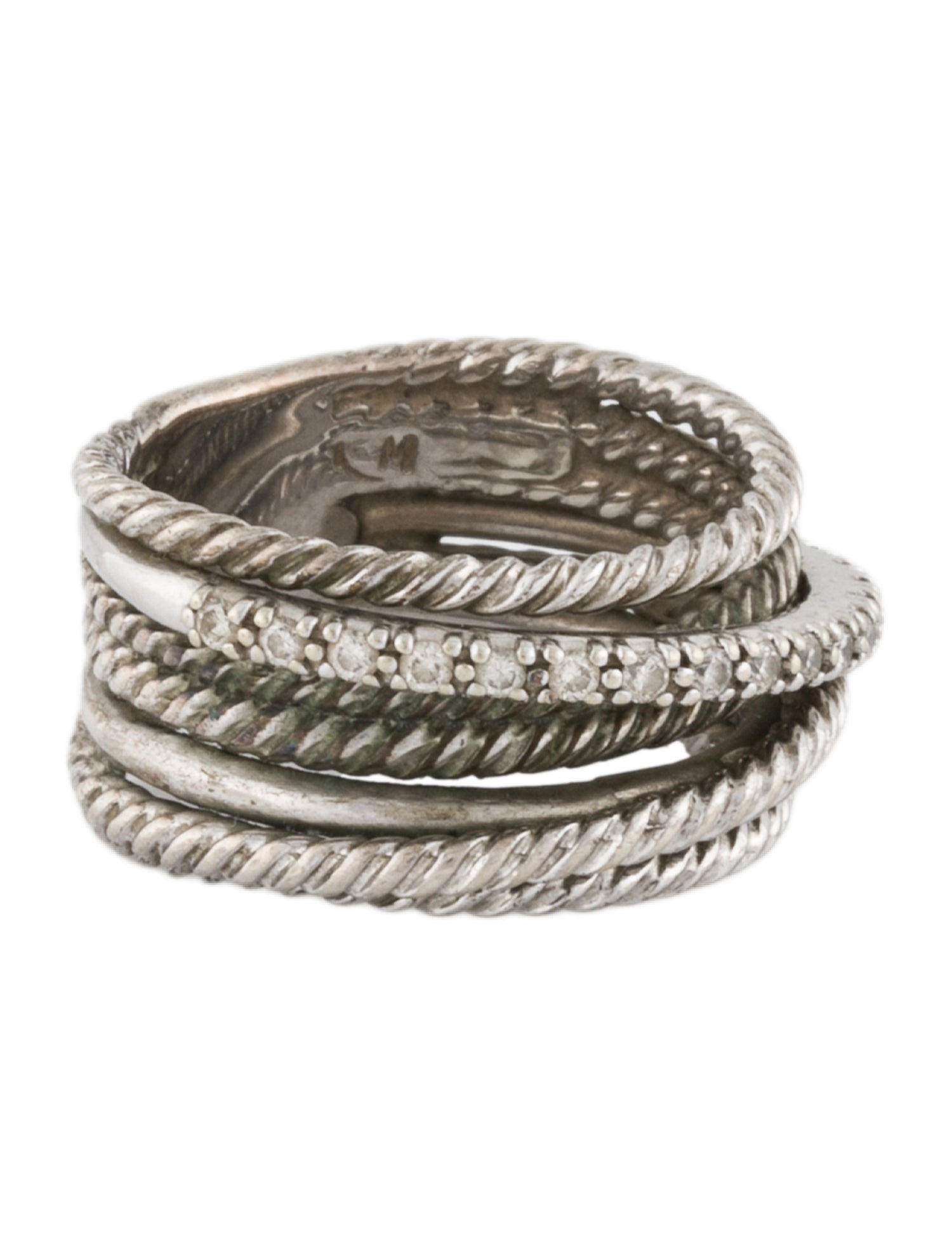 David Yurman Diamond Crossover Ring