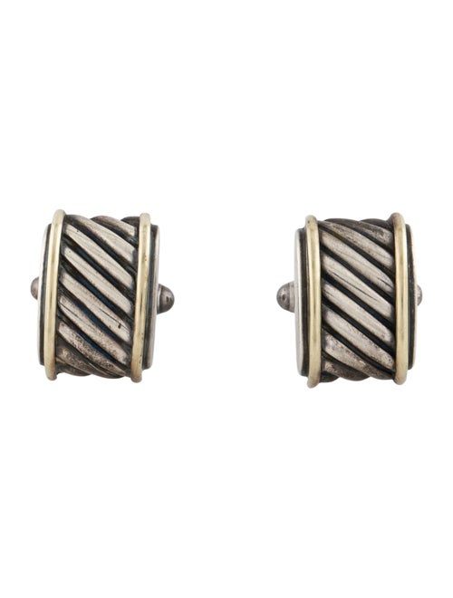 David Yurman Two-Tone Cable Cigar Band Cufflinks