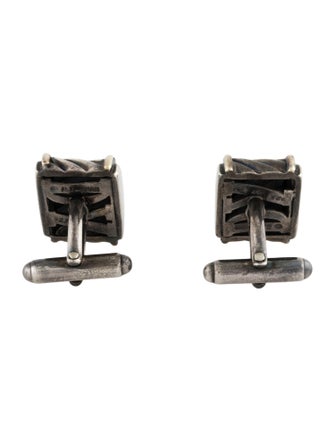 David Yurman Two-Tone Cable Cigar Band Cufflinks