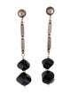 David Yurman Two-Tone Onyx Drop Earrings