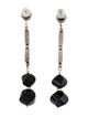 David Yurman Two-Tone Onyx Drop Earrings