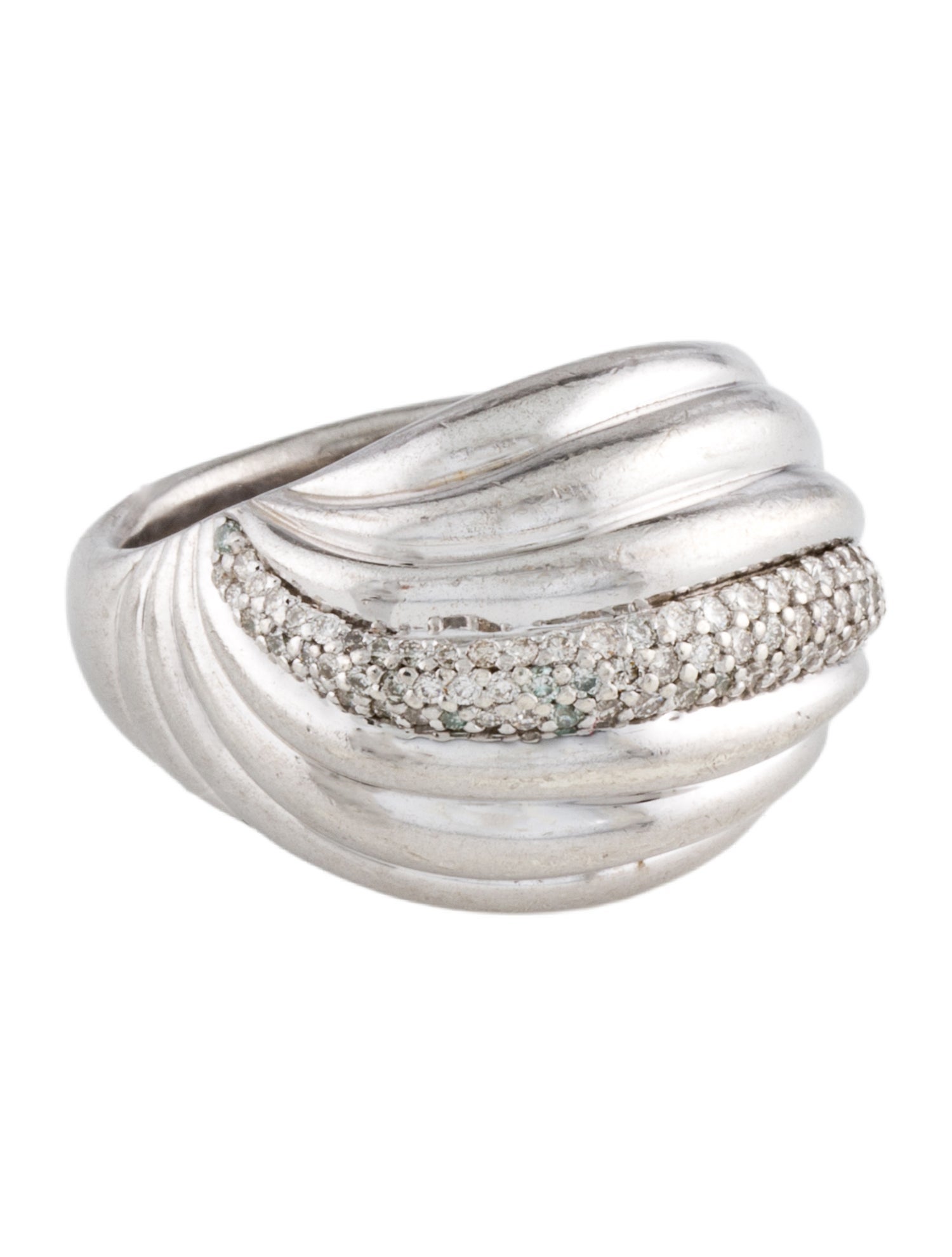 David Yurman Diamond Sculpted Cable Dome Ring
