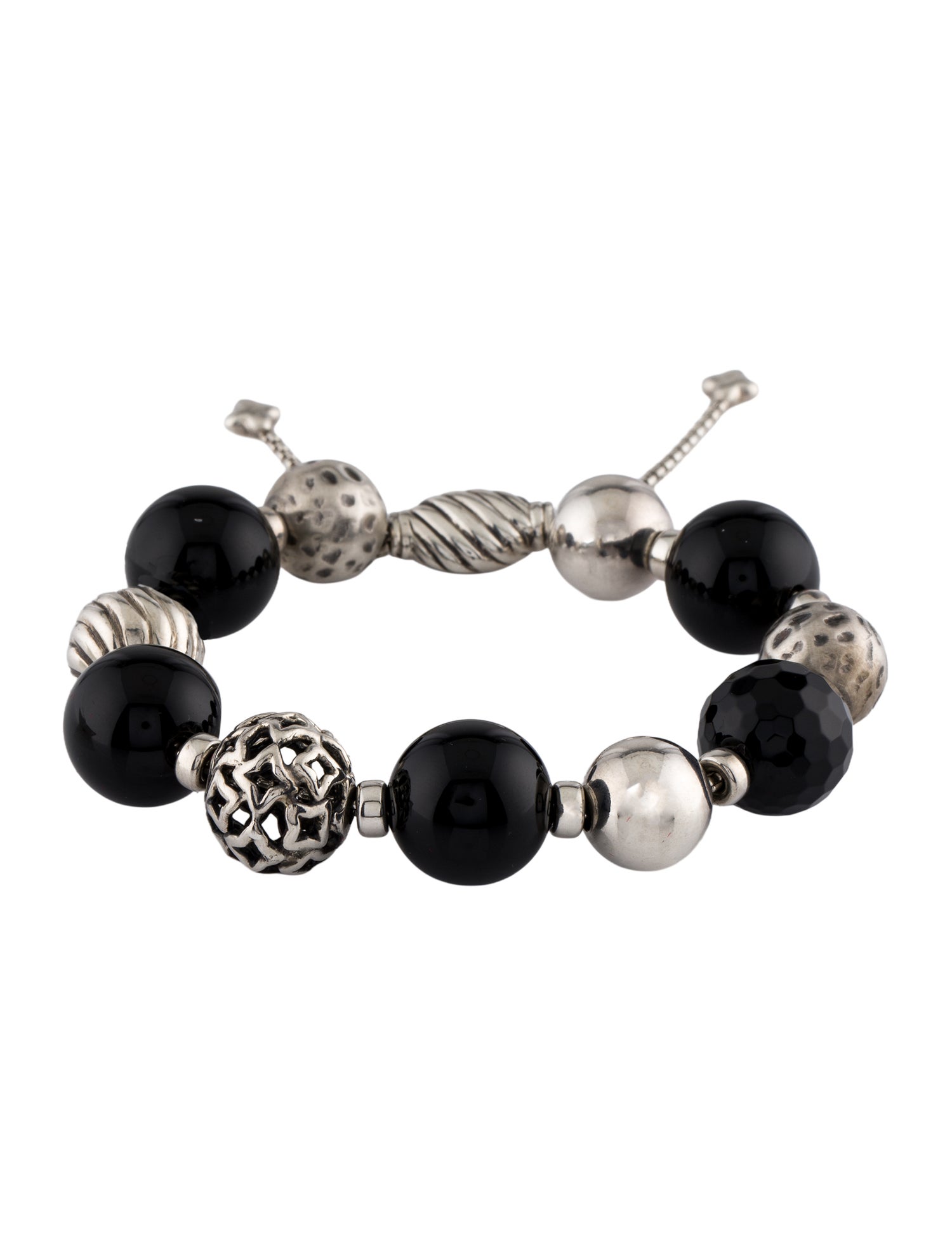 David Yurman Onyx DY Elements Bead Bracelet