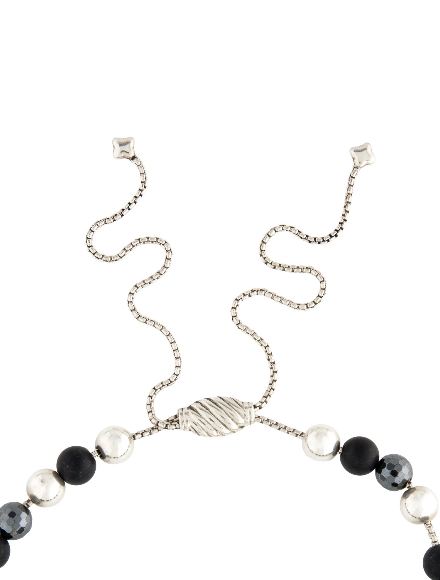 David Yurman Onyx, Chalcedony & Hematite DY Elements Bead Necklace