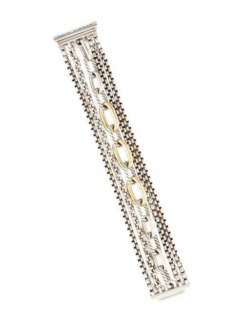 David Yurman Two-Tone Five-Row Multistrand Chain Bracelet