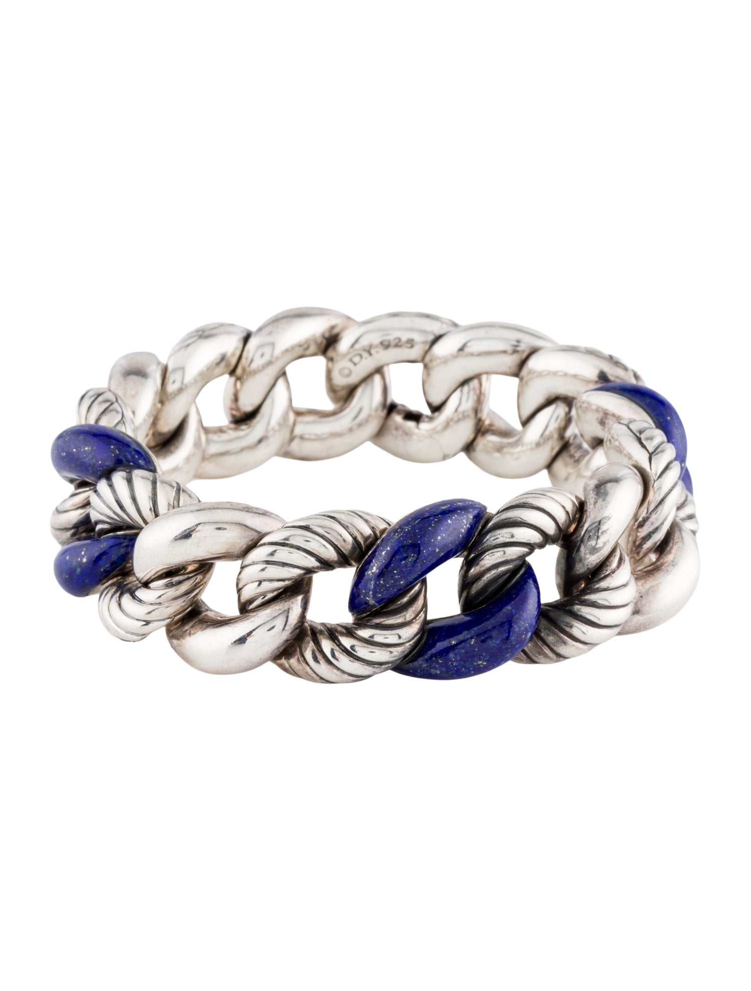 David Yurman Lapis Lazuli Belmont Curb Link Bracelet