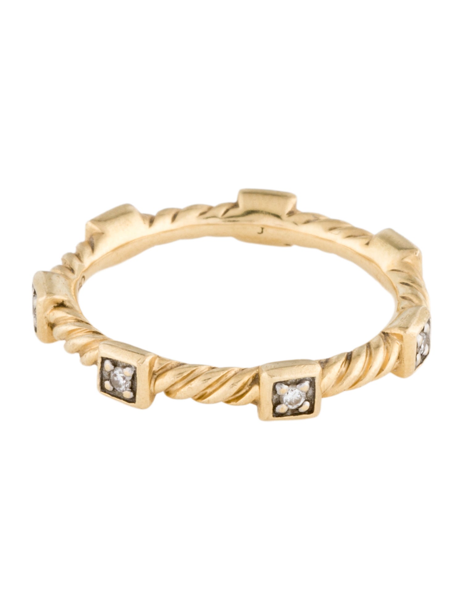 David Yurman 18K Diamond Cable Collectables Band