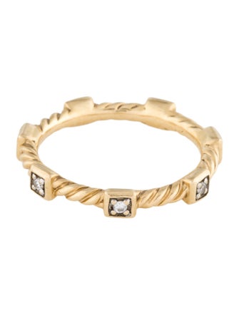 David Yurman 18K Diamond Cable Collectables Band