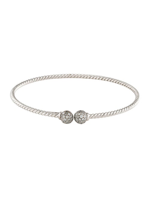 David Yurman 18K Diamond Solari Cablespira Bracelet