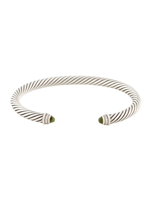 David Yurman Peridot & Diamond Classic Cable Cuff
