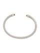 David Yurman Peridot & Diamond Classic Cable Cuff