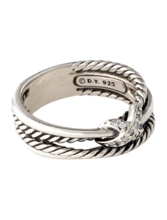 David Yurman Diamond X Crossover Ring