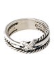 David Yurman Diamond X Crossover Ring